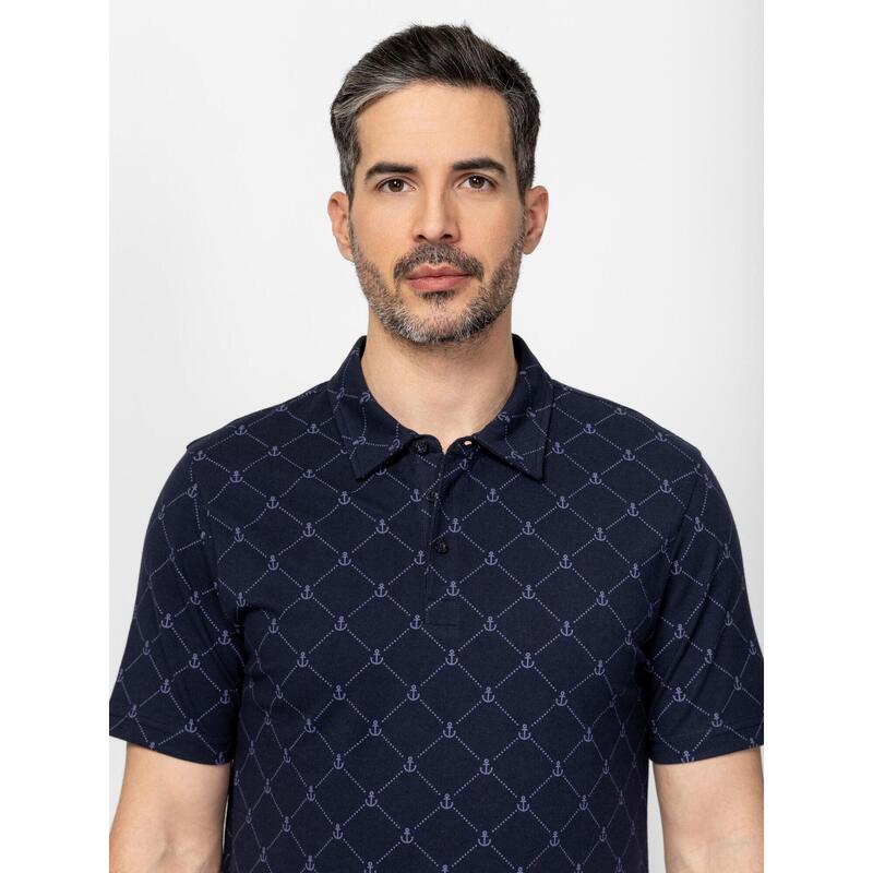 Tricou cu mânecă scurtă, cu guler, pentru bărbați DELPHIN