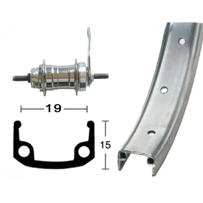 Koło tylne z zaworem aluminiowym z 16 otworami Roland 8.5 mm
