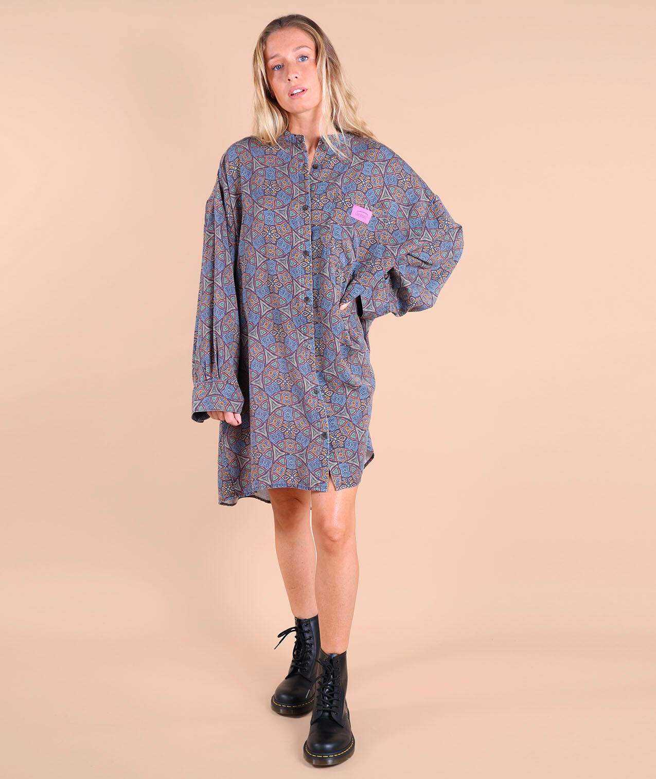 Robe oversize col mao MOSAIC 3/5