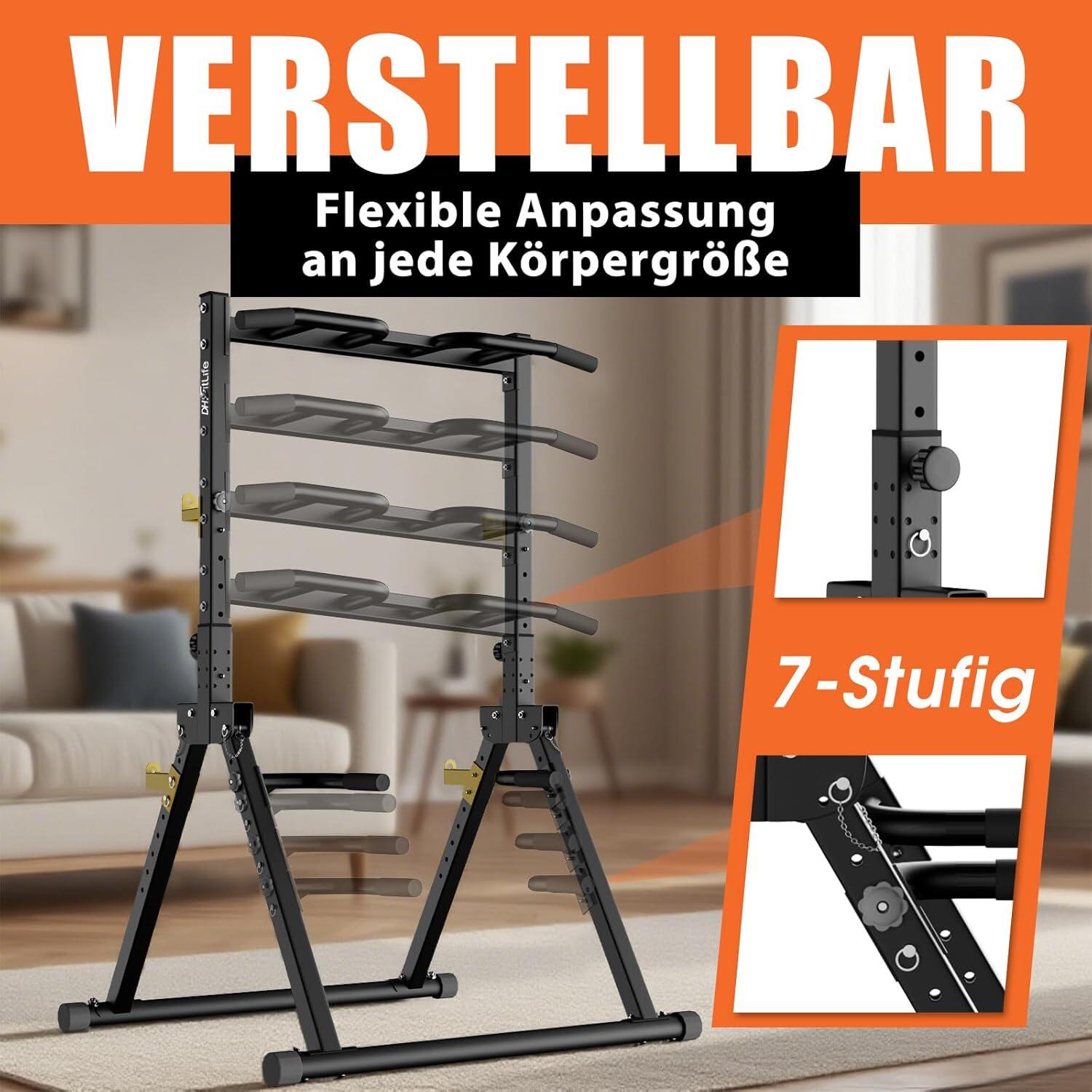 Power Tower faltbar, Klimmzugstange freistehend -  Standard ohne Rückenlehne 5/7