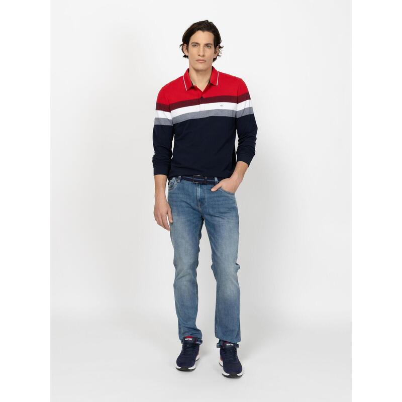 Tricou cu mânecă lungă și guler pentru bărbați COSENO