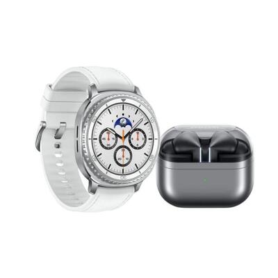 Galaxy watch8 classic 46mm zwart met galaxy buds 3 pro zilver + jbl flip 7