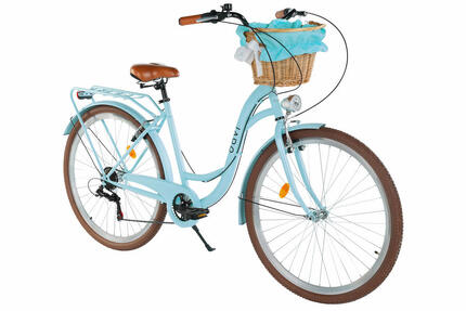 Damesfiets Davi Ella 28", 7 versnellingen, 160-185 cm, Blauw/Bruin