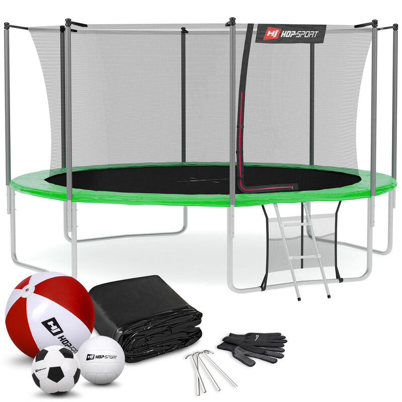 Trampolina Hop-Sport 14ft (427cm) z siatką wewnętrzną