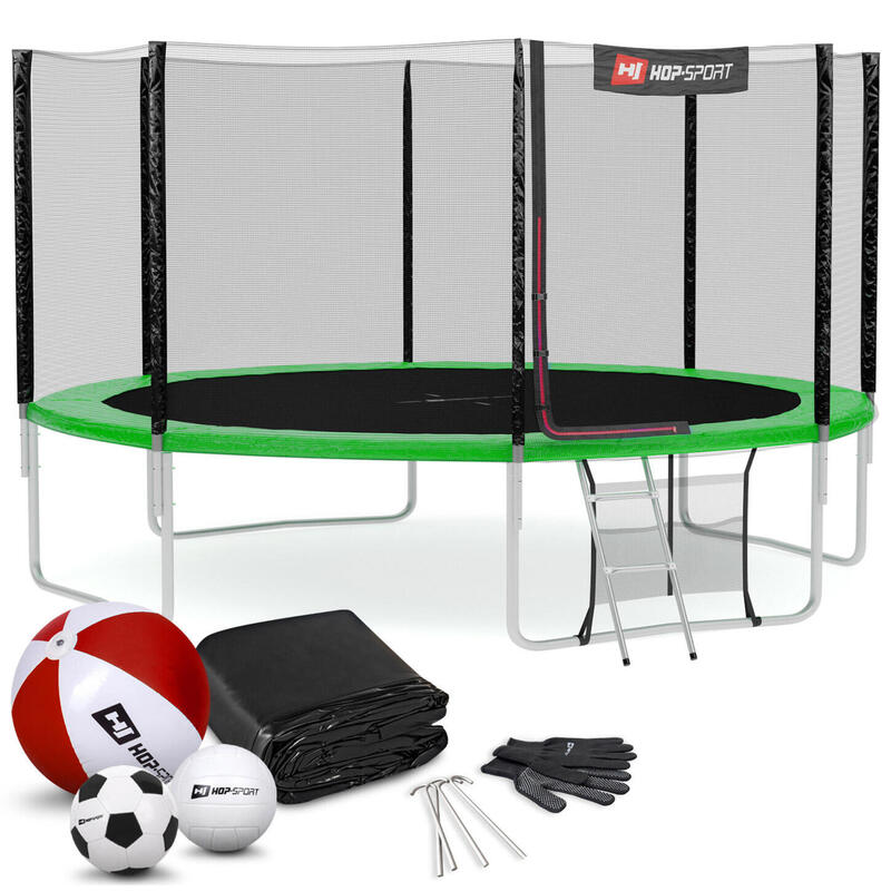 Trampolina Hop-Sport 14ft (427cm) z siatką zewnętrzną