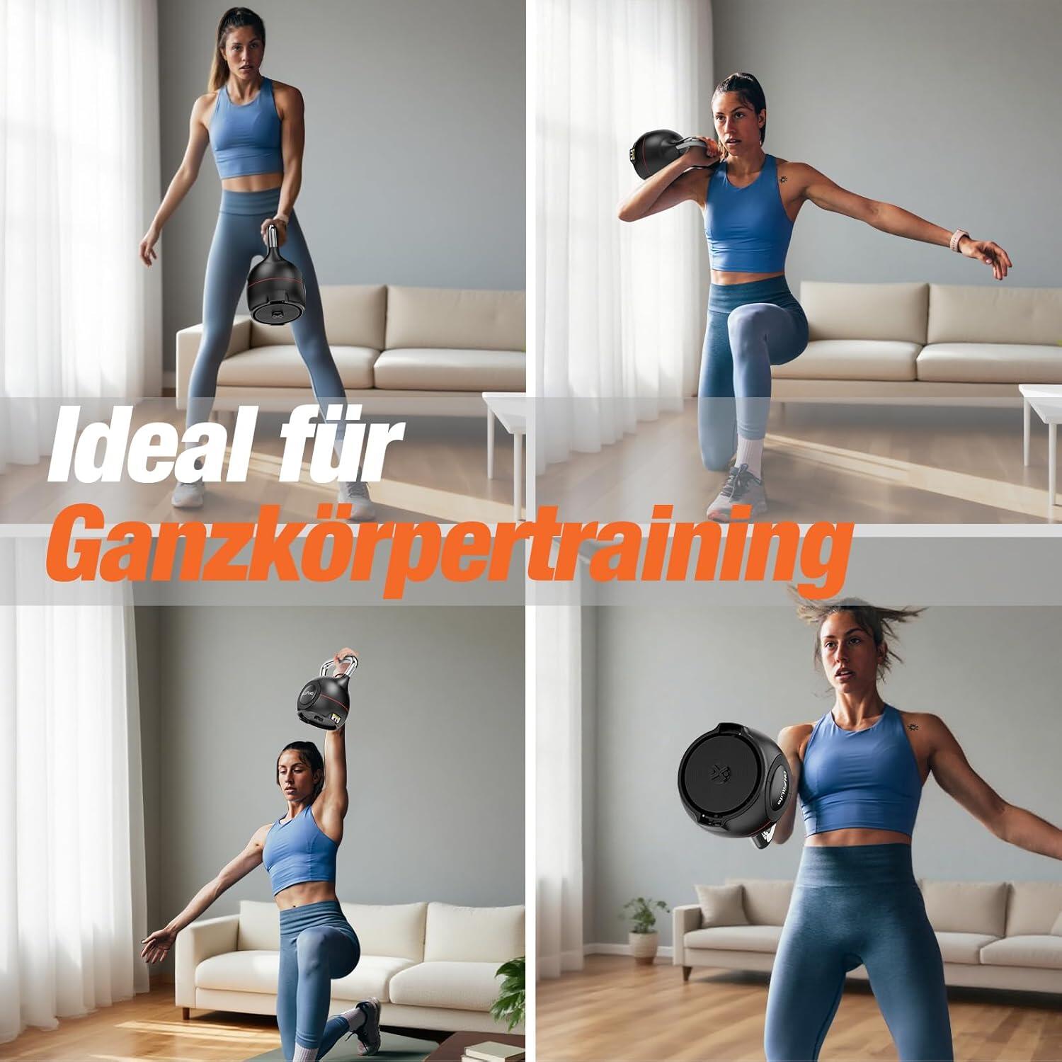 DH FitLife 7-in-1 Kettlebell-Set (1,5–10 kg) | Kettlebell mit 7 Gewichtsstufen 7/7