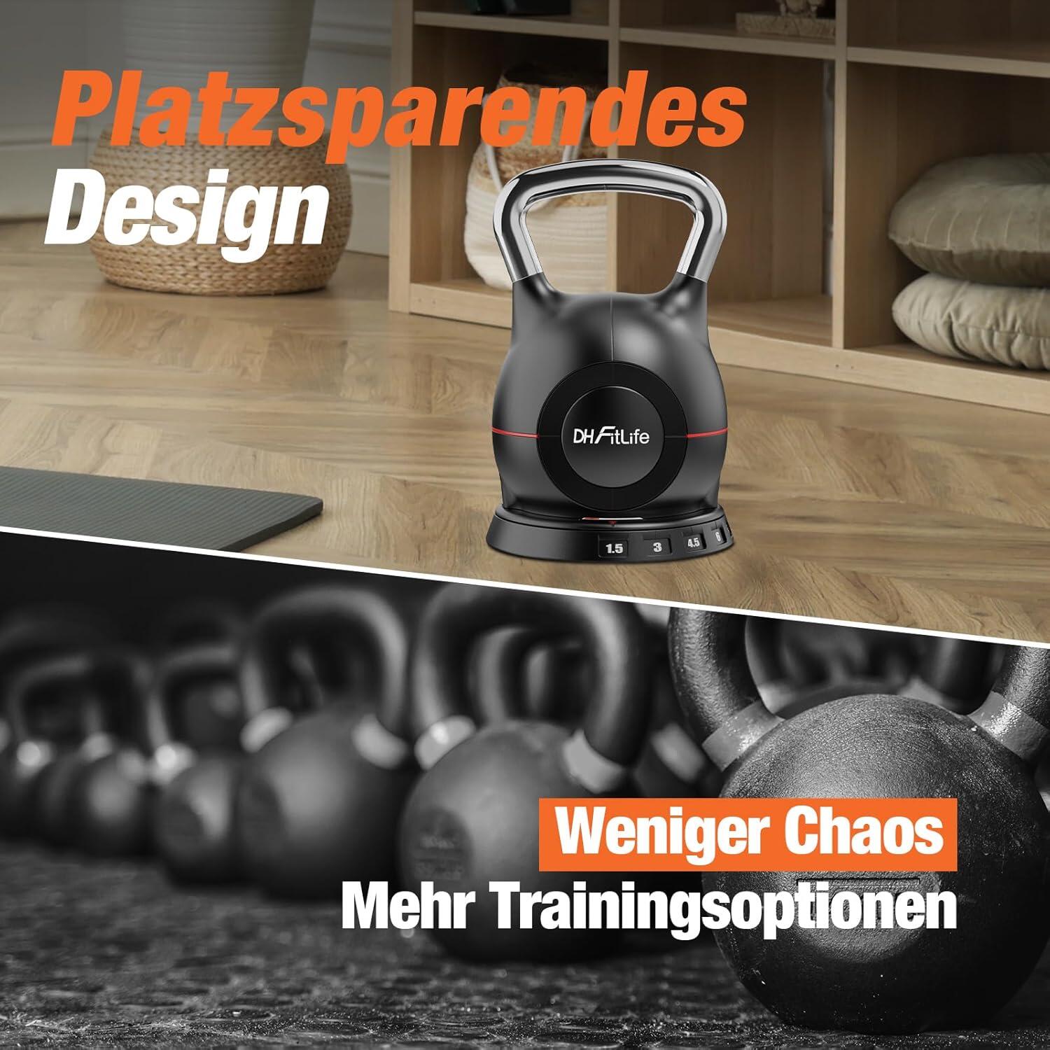 DH FitLife 7-in-1 Kettlebell-Set (1,5–10 kg) | Kettlebell mit 7 Gewichtsstufen 4/7
