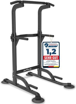 DH FitLife Power Tower Dip-Station | Freistehende Klimmzugstange
