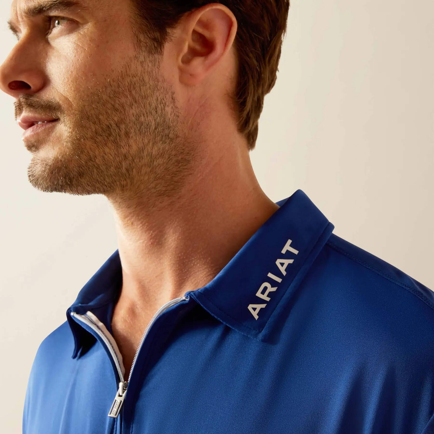 Reit-Polo 1/4 Zip Ariat Bandera 3/4