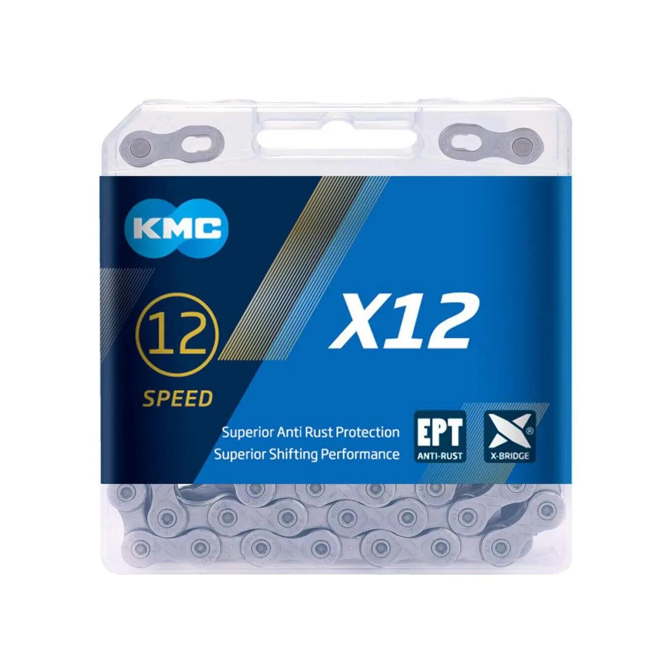 Chaîne KMC X12 EPT 1\/2" x 11\/128" 126 maillons 12 vitesses 4/7