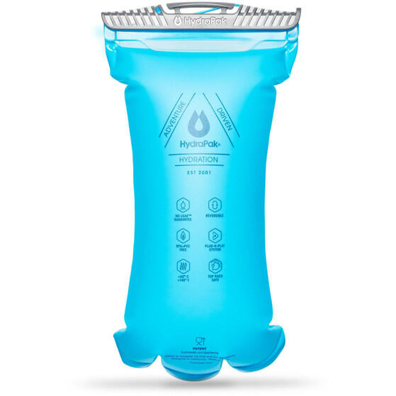 HydraPak Velocity 1.5L Hydration Reservoir - Clear/Blue 2/5