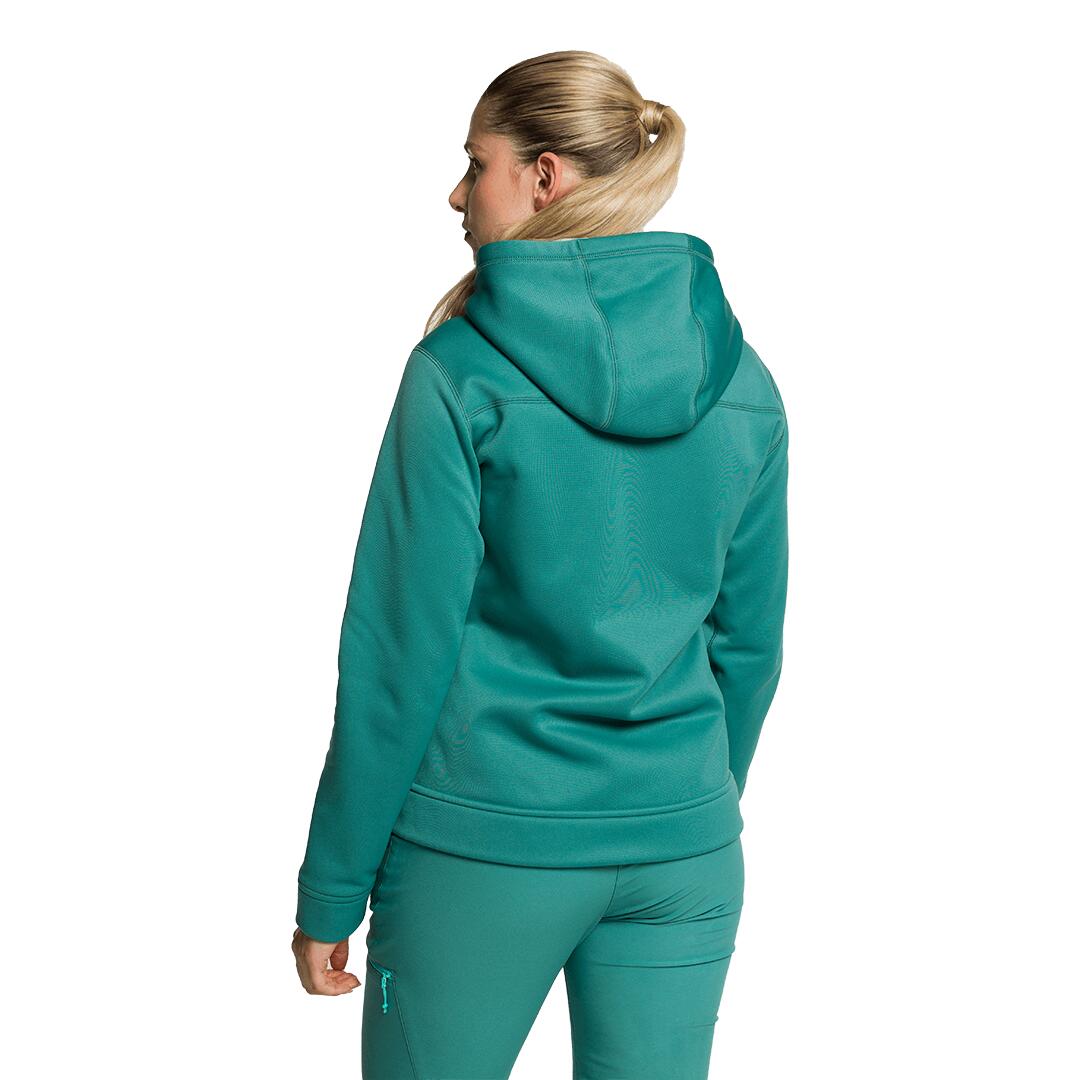 Sudadera con cremallera para Mujer Trangoworld Liena v02 Verde/Verde 2/5