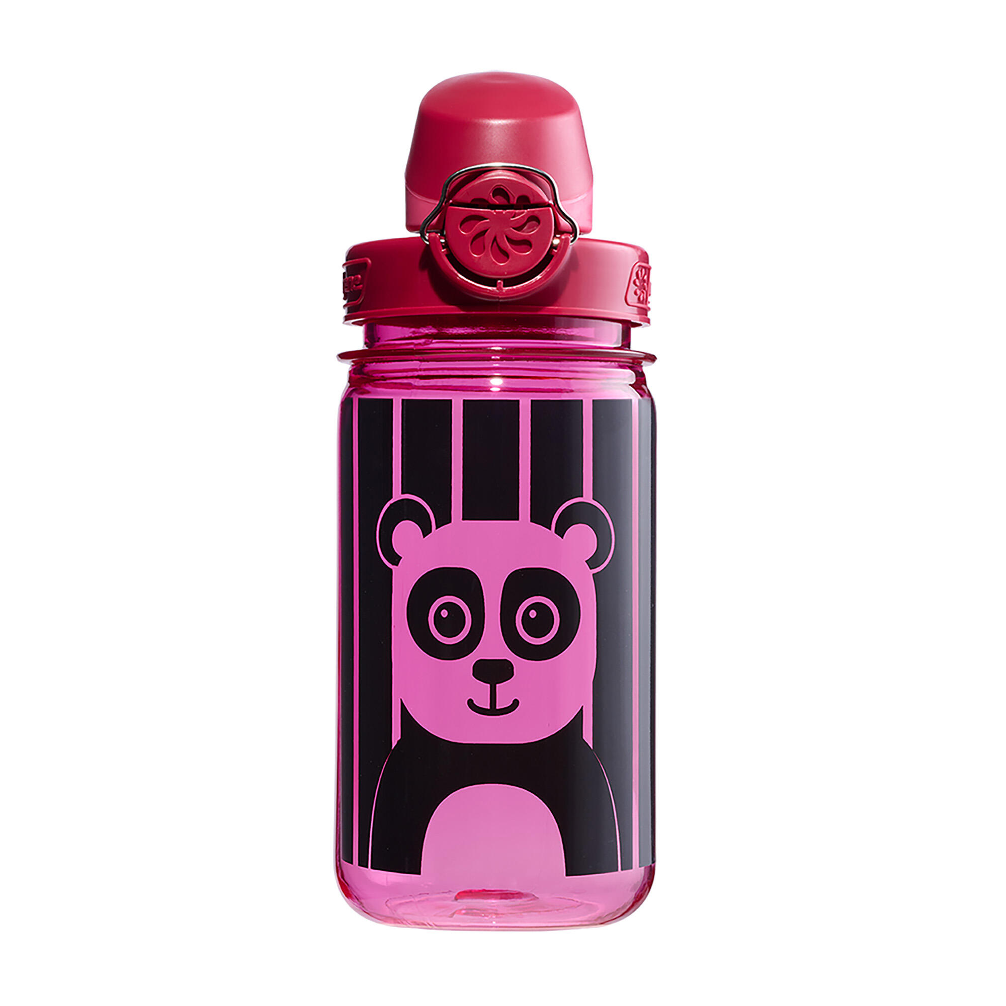 Bouteille enfant Nalgene OTF 12 oz rose motif panda, bouchon étanche silicone 7/7