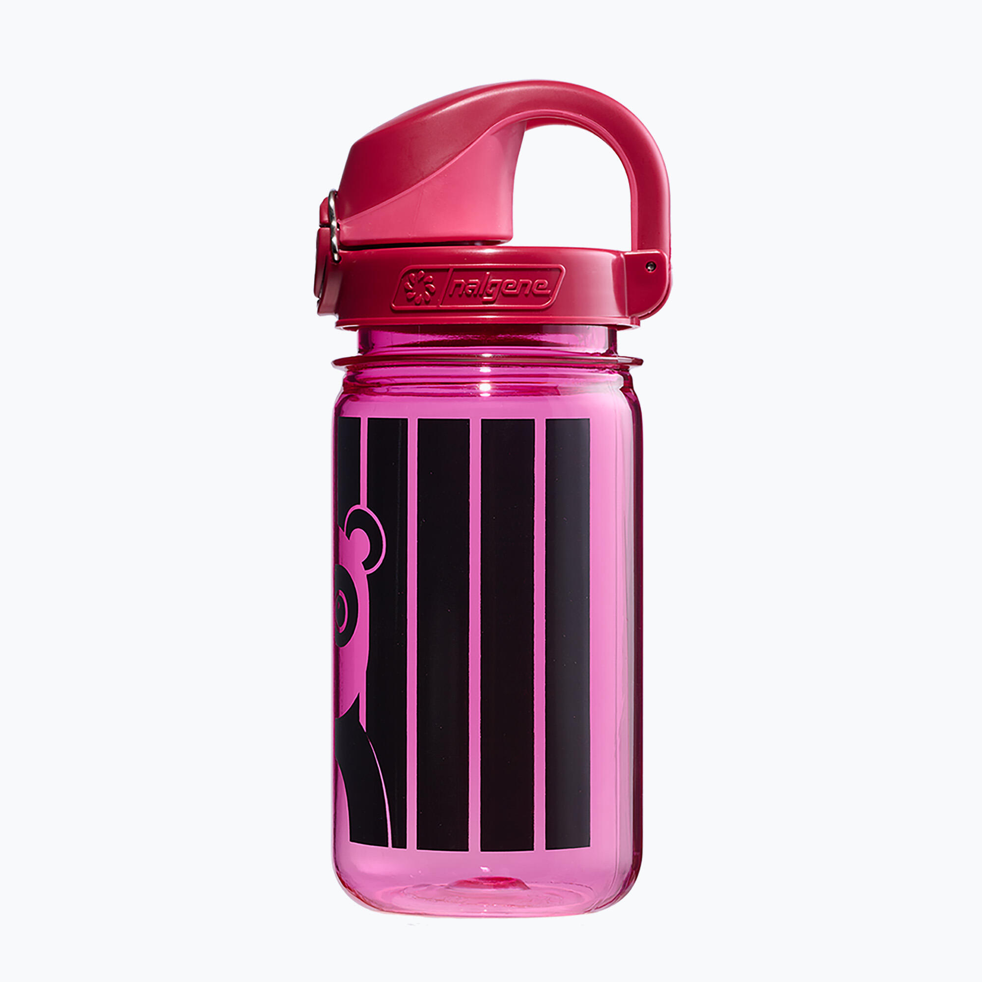 Bouteille enfant Nalgene OTF 12 oz rose motif panda, bouchon étanche silicone 4/7