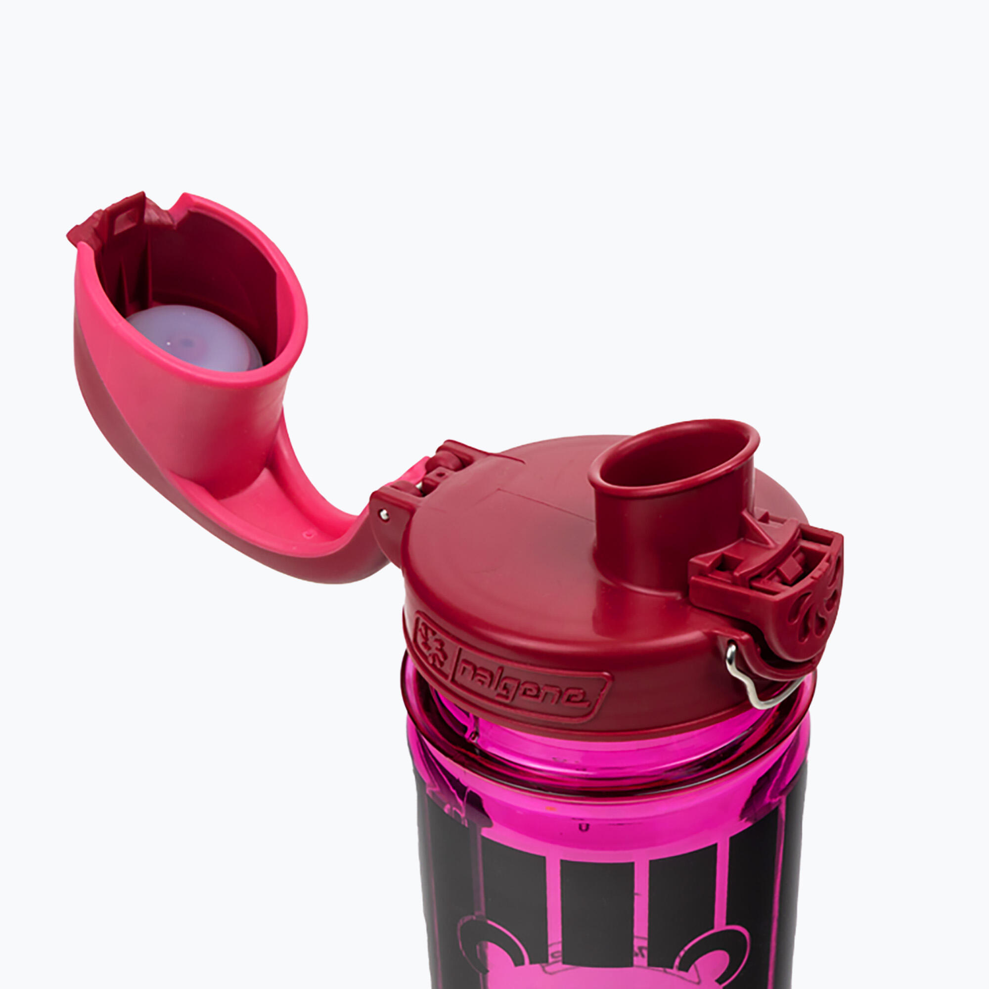 Bouteille enfant Nalgene OTF 12 oz rose motif panda, bouchon étanche silicone 6/7