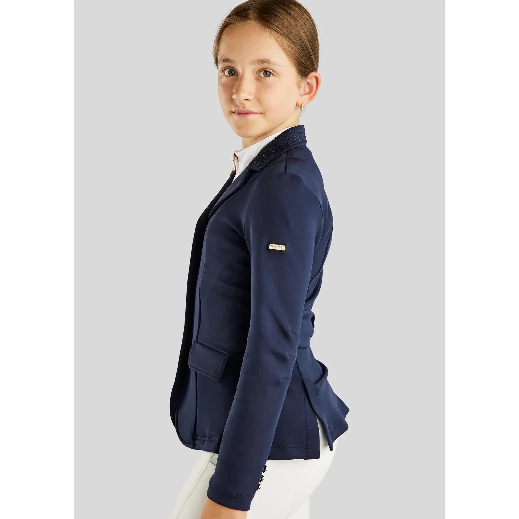 Chaqueta de competición infantil Montar Bow Belt And Tone In Tone Crystals 3/7