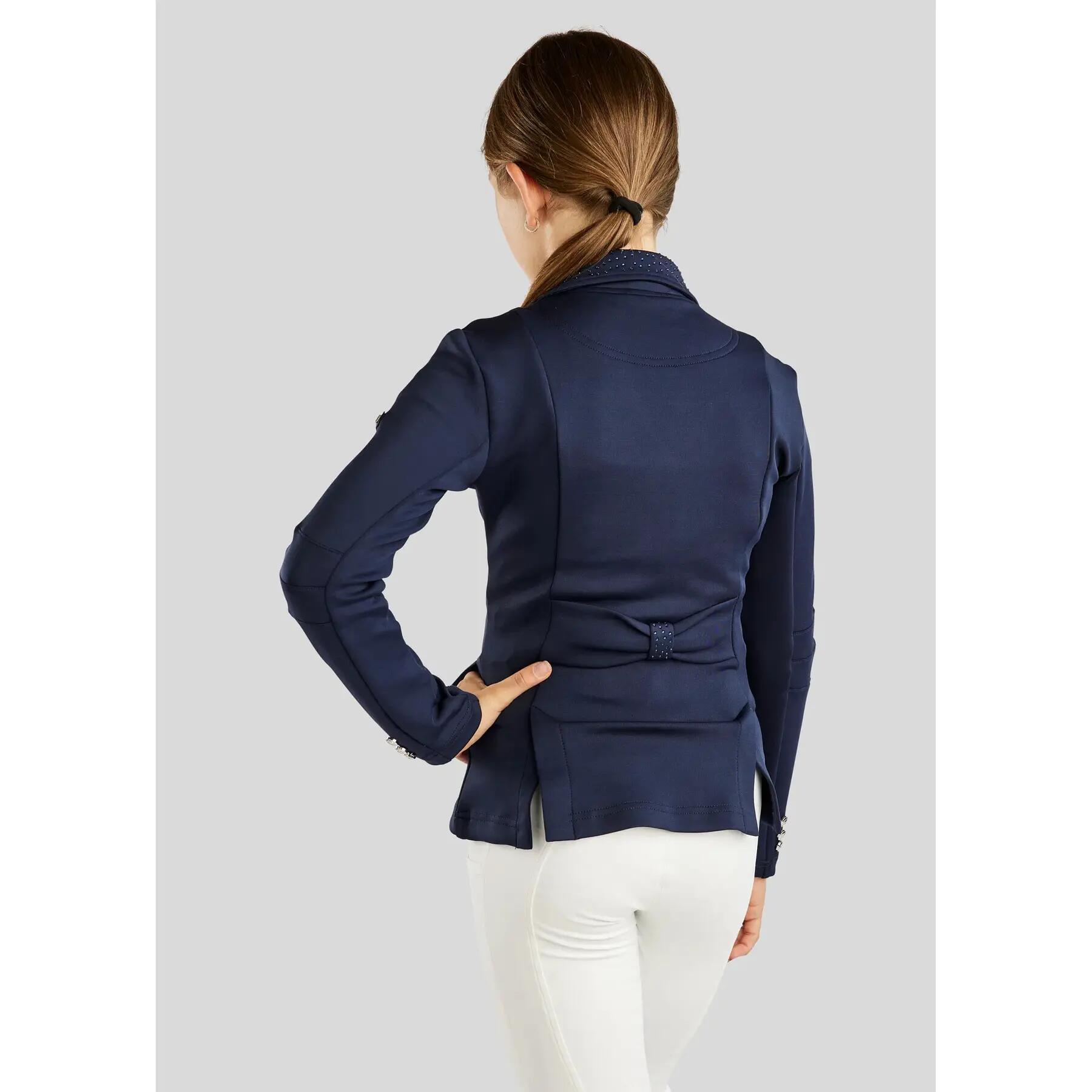 Chaqueta de competición infantil Montar Bow Belt And Tone In Tone Crystals 2/7