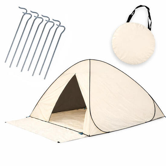 Tente Festival 200x130 cm - Pop-up Automatique, Nylon Oxford 210D Imperméable