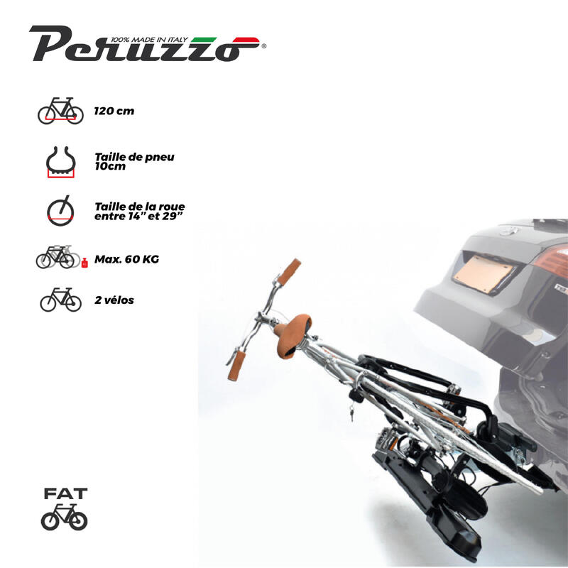 Suport 2 biciclete Peruzzo Pure Instinct 708W compatibil cu biciclete electrice