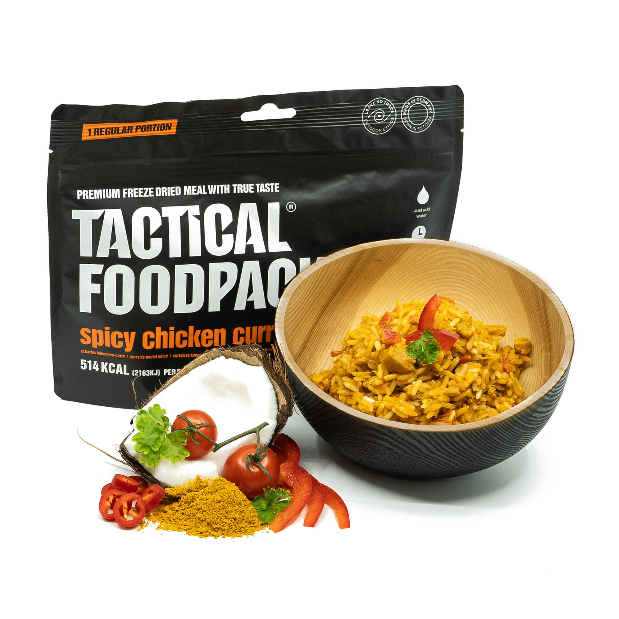 Spicy Chicken Curry - Gefriergetrocknete Outdoor Menü 4/4