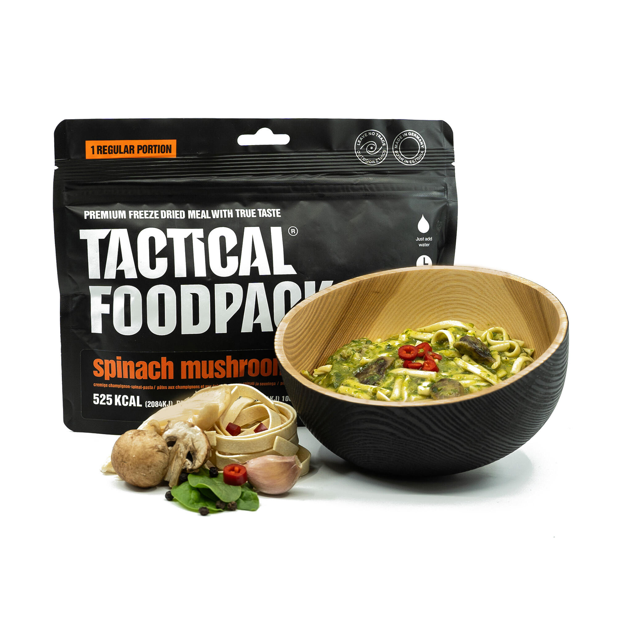 Spinach Mushroom Pasta - Gefriergetrocknete Outdoor Menü 4/4