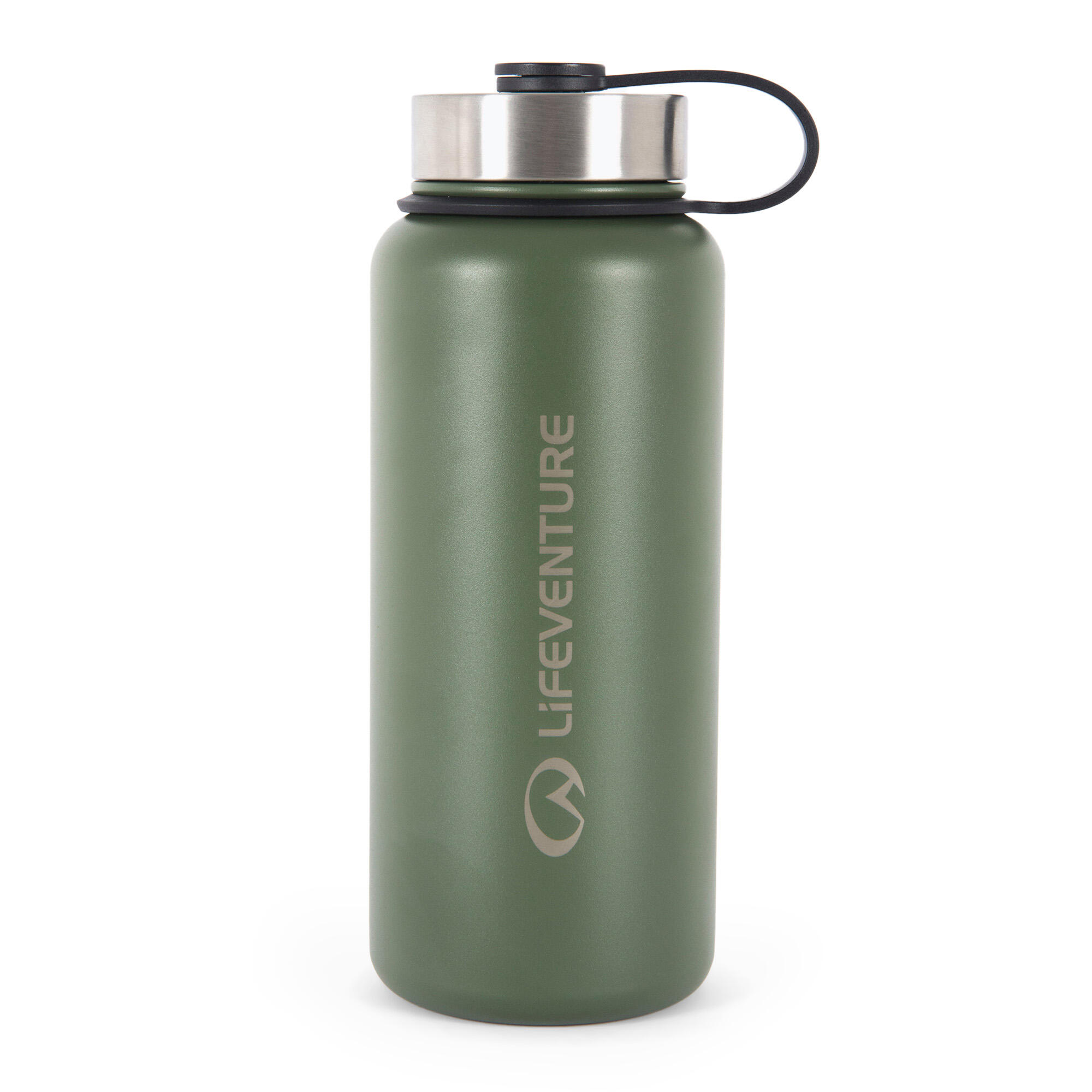 Gourde Lifeventure 1L Khaki acier inoxydable isolation TiV chaude 8h froide 24h 6/6
