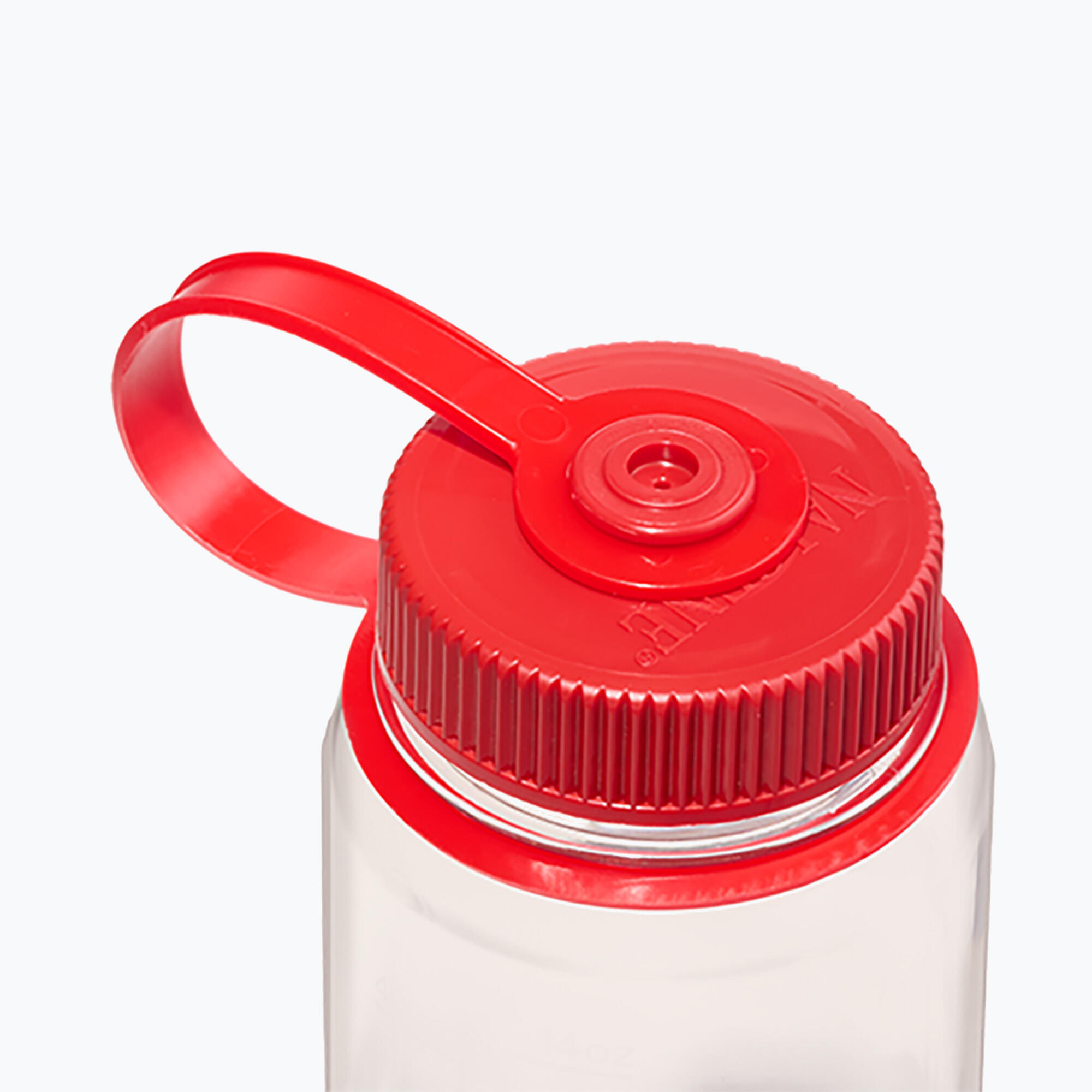 Botella Nalgene Wide Mouth 500 ml Clear sin BPA con tapa hermética y sujeción 3/4