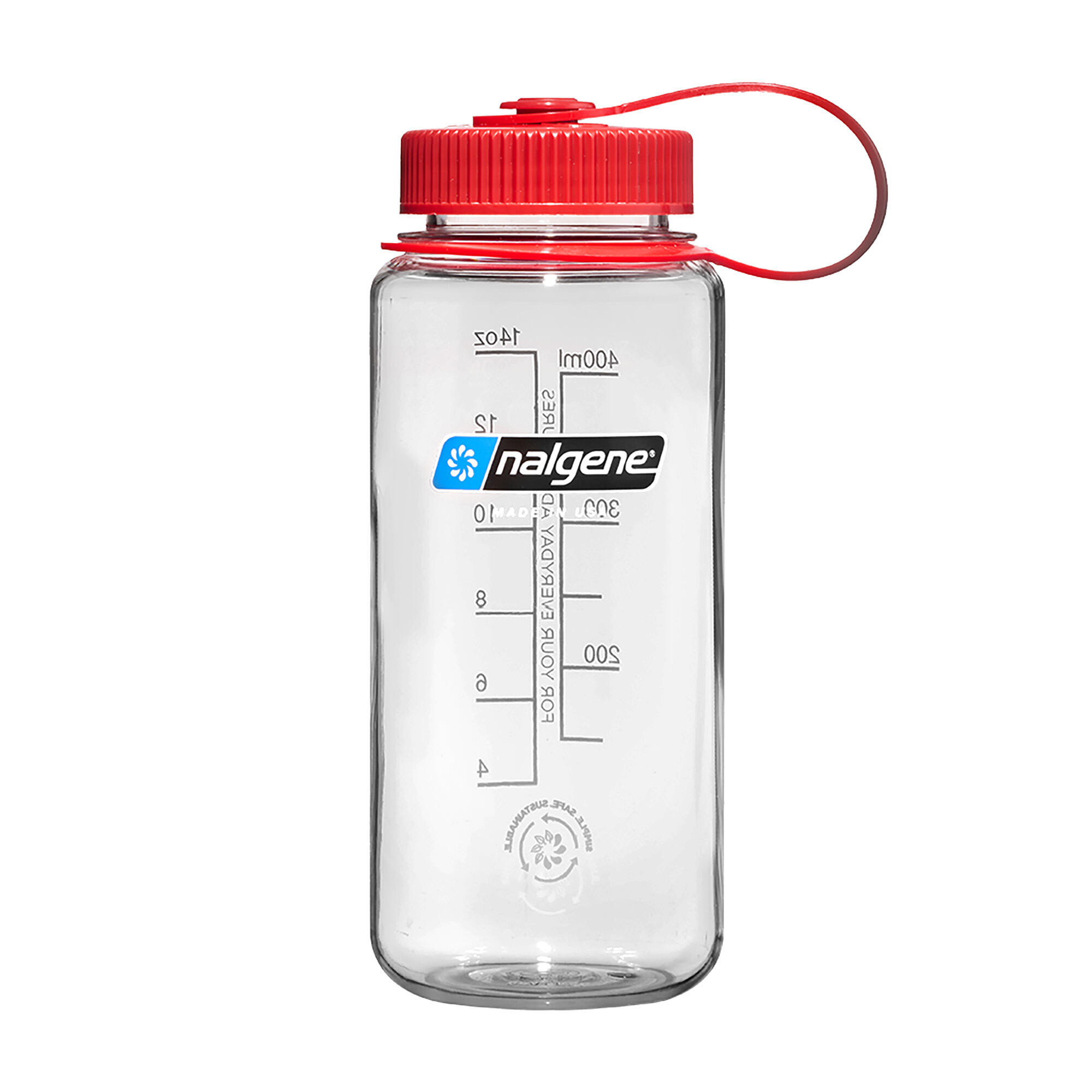 Botella Nalgene Wide Mouth 500 ml Clear sin BPA con tapa hermética y sujeción 4/4