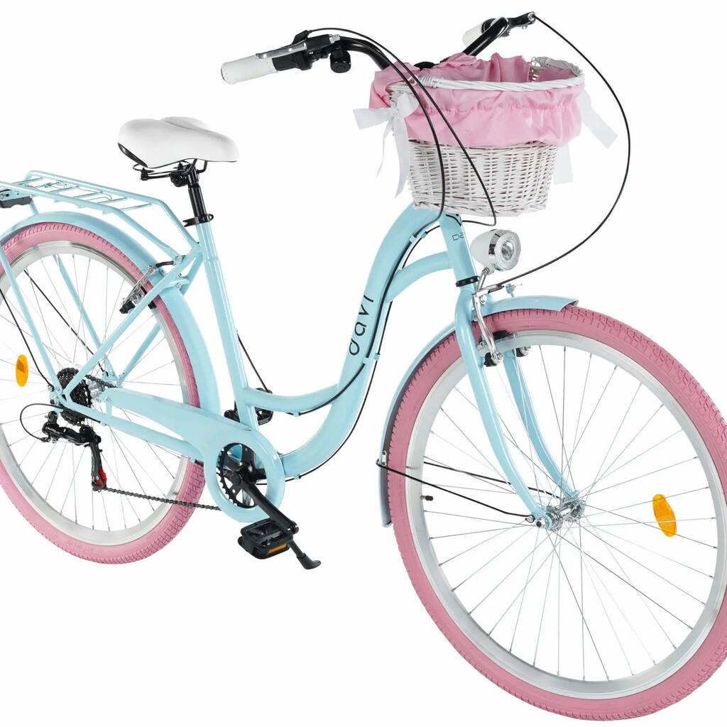 Women’s bike Davi Ella 28″, 160–185 cm, 7 speeds, blue/pink