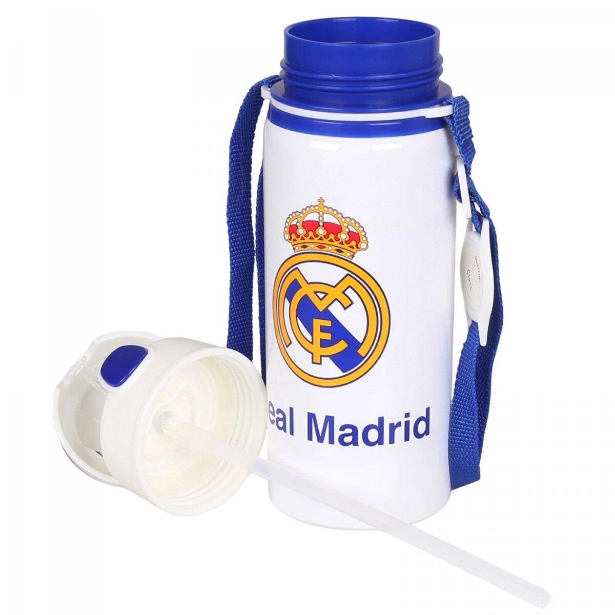 Botella Cantimplora con Correa Aluminio Real Madrid Blanca 600 ML 5/5