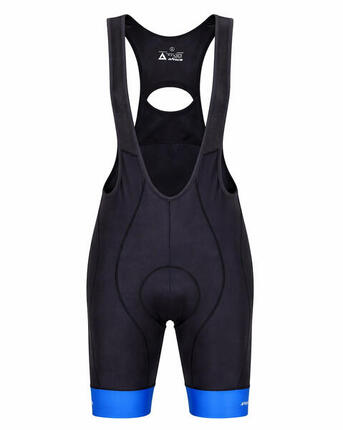 Herren Fahrradhose Kurz Radhose mit Trägern Trägerhose Comfort Line Schwarz Blau