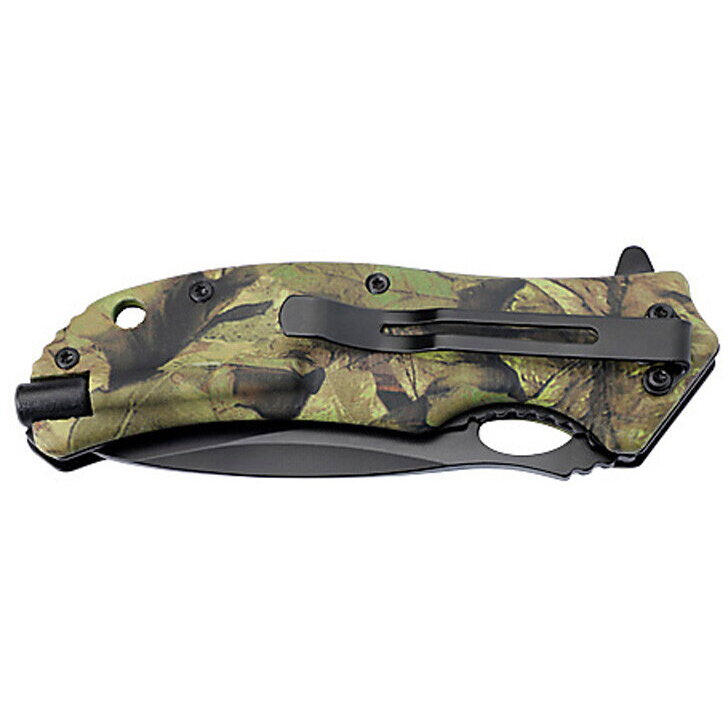 Couteau de chasse pliant lame acier inox 9cm Kamo blaze orange 2/5