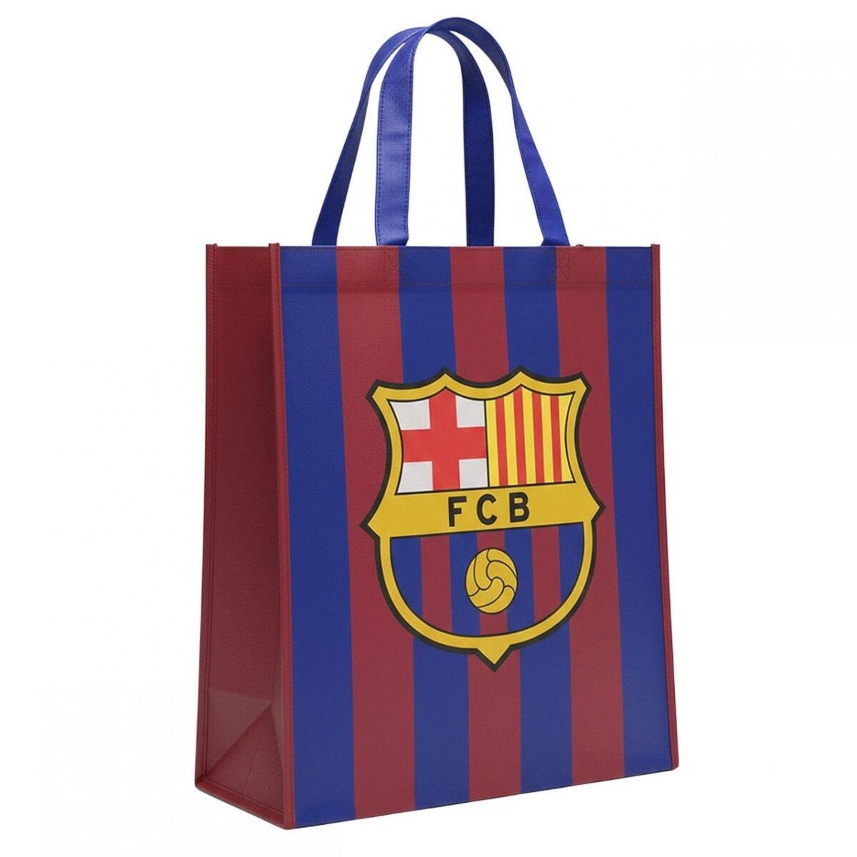 FC Barcelona torba na zakupy ekologiczna shopping bag 32X38cm wielokolorowa