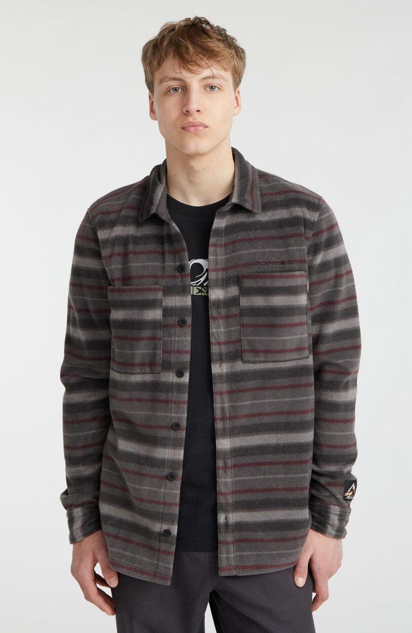 O'NEILL O'neill Chemises SUPERFLEECE SHIRT  Hommes Grey Crossover Stripe 3/7