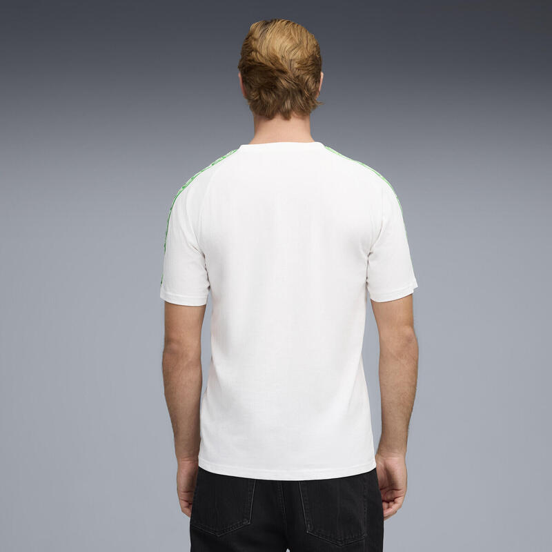 Tricou bărbați dungi verzi pe umeri Ftblking, alb PUMA
