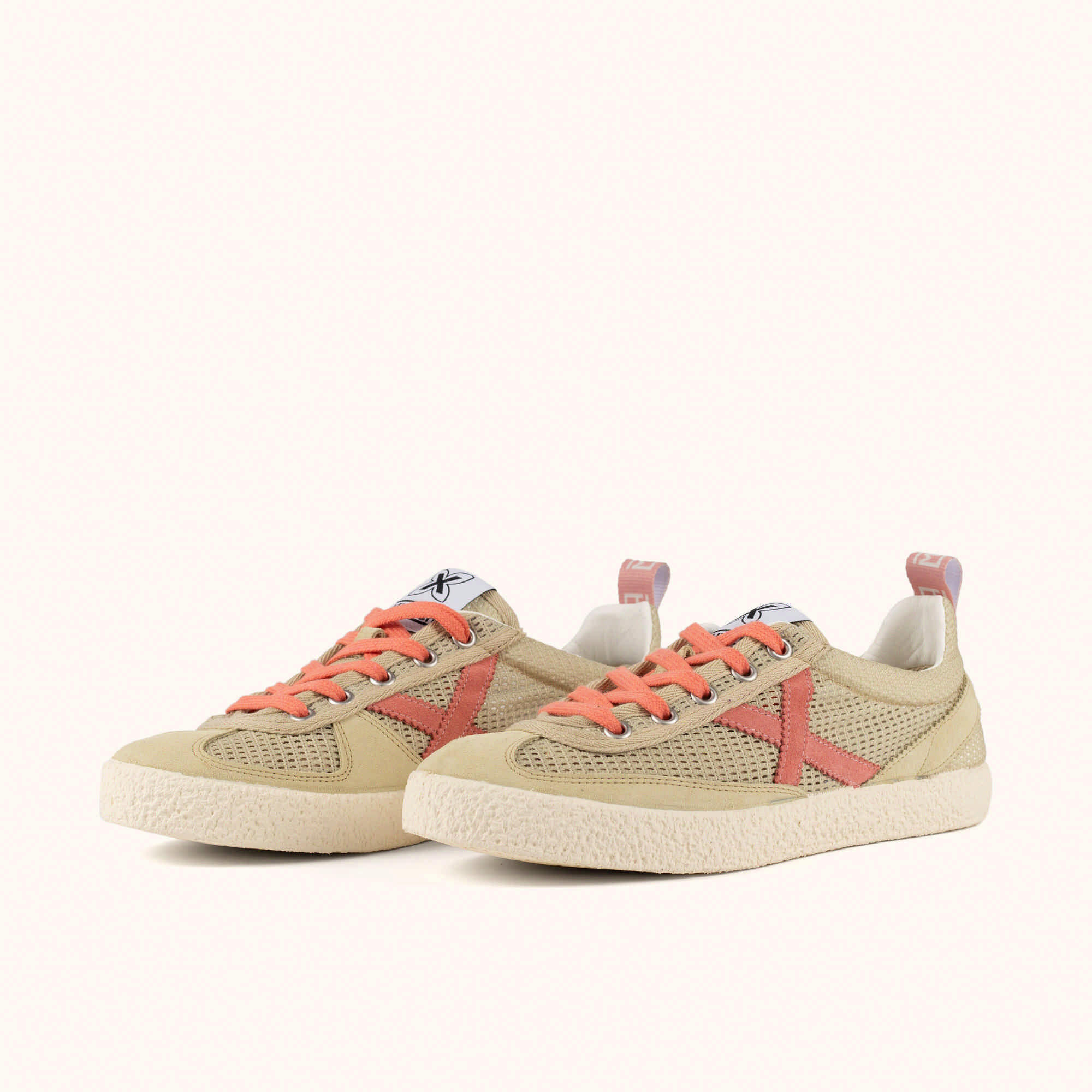 MUNICH VOLATA 109 Sneakers de Rejilla Transpirable Beige y Coral 5/5