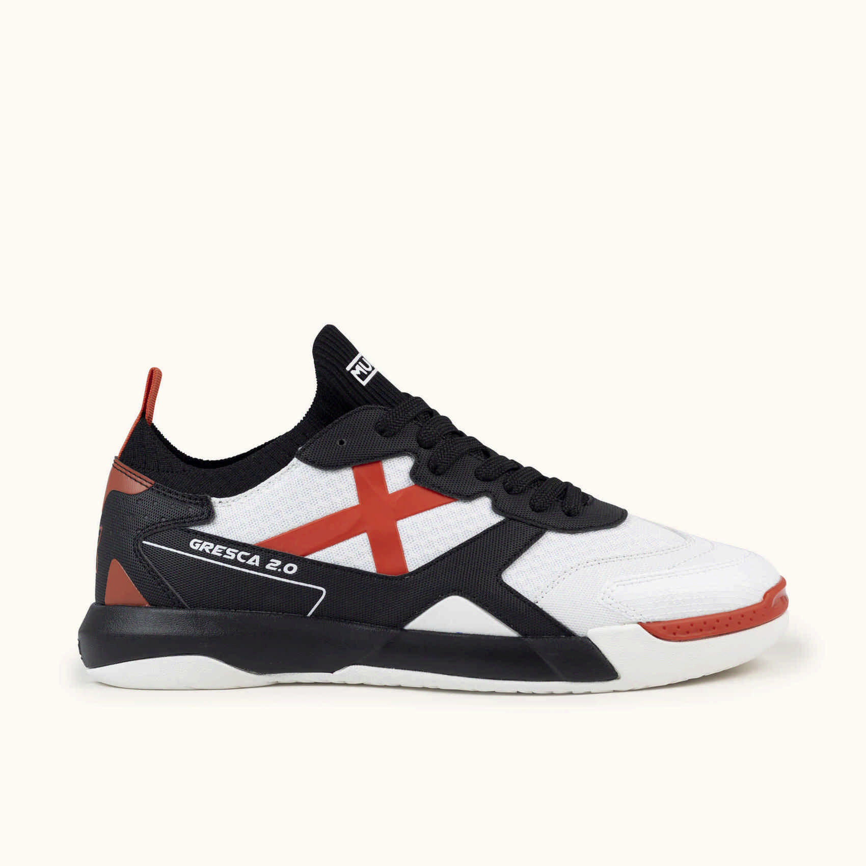 MUNICH GRESCA 2.0 11 Zapatillas de Fútbol Sala Profesionales Blanco y Negro 1/5