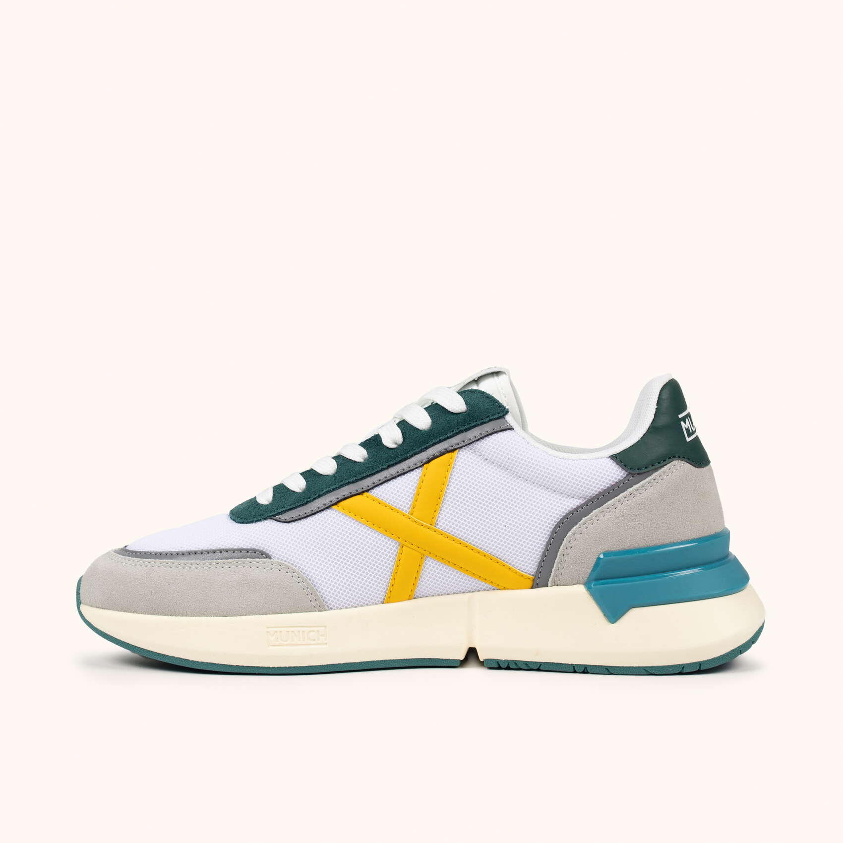 MUNICH VERSUS 117 Sneakers Sportive Bianche e Verdi 3/5