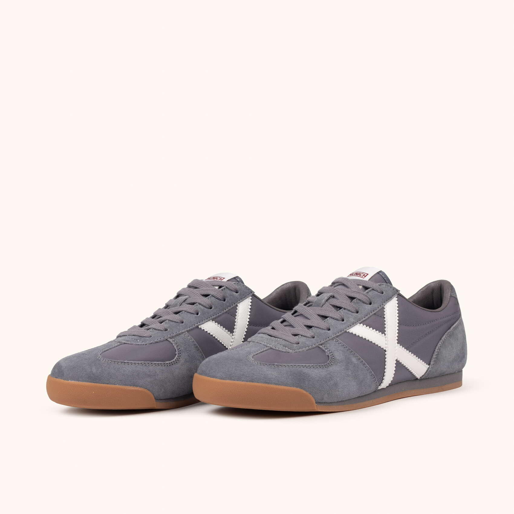 Sneakers MUNICH STEREO 01 en Gris et Blanc 5/5
