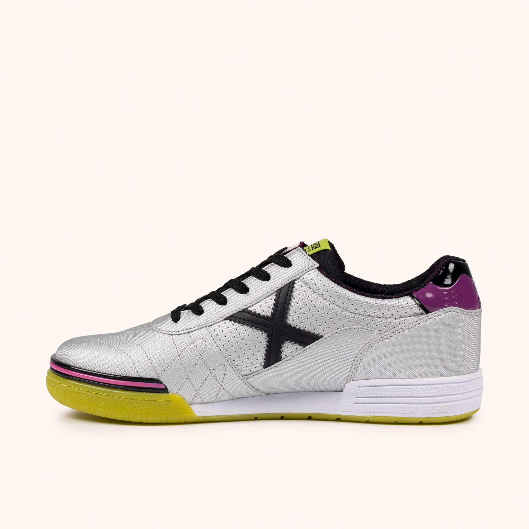 MUNICH G-3 453 Zapatillas de Fútbol Sala Profesionales Blanco y Negro 3/5