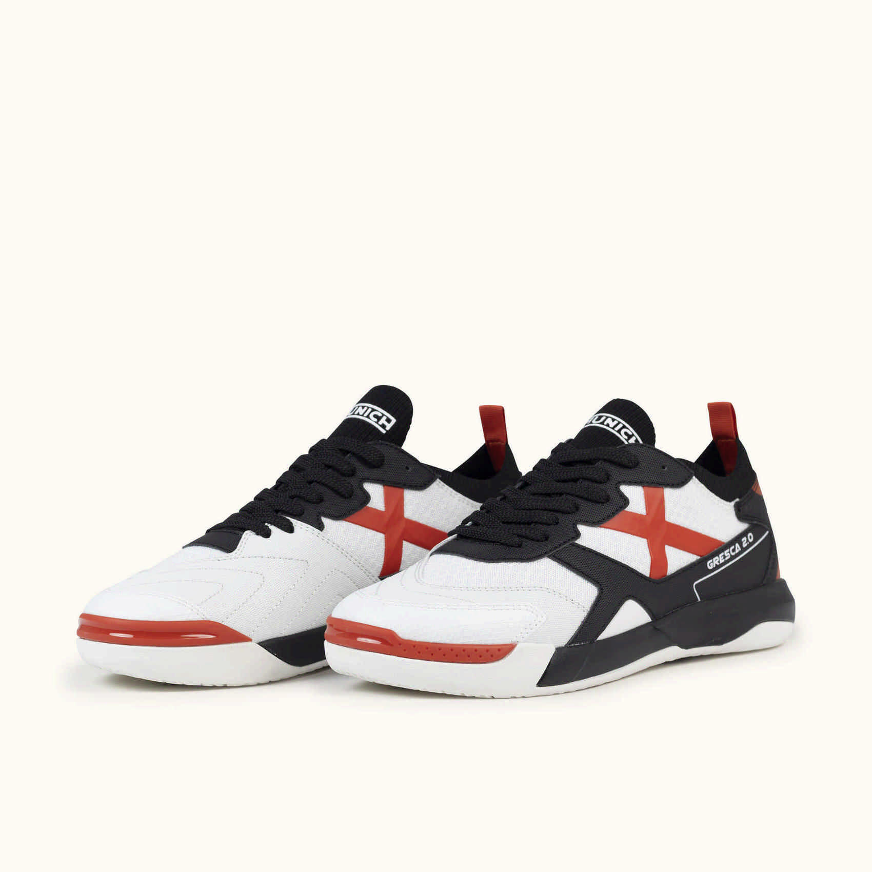 MUNICH GRESCA 2.0 11 Zapatillas de Fútbol Sala Profesionales Blanco y Negro 5/5