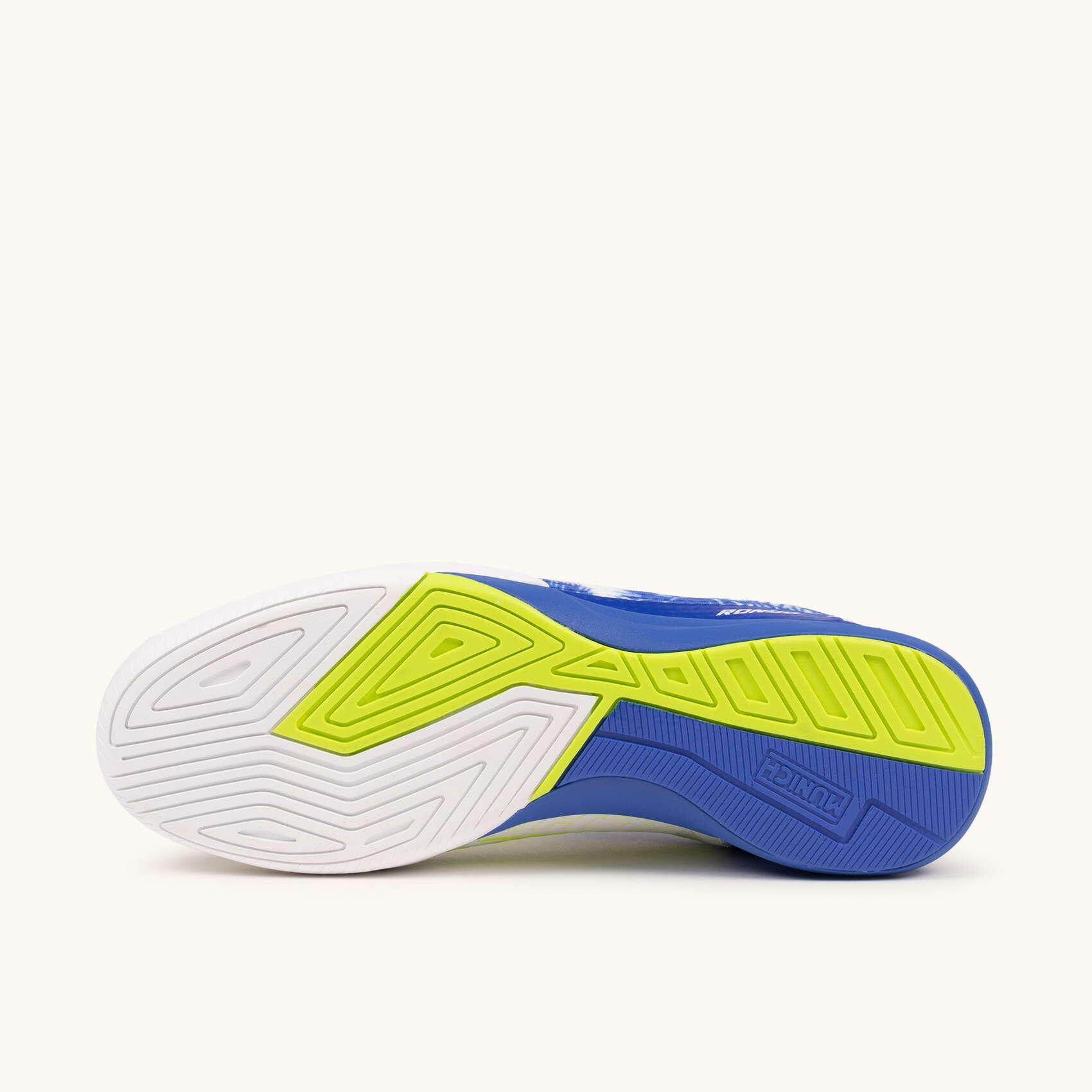 MUNICH RONDO 23 Sneakers Calcio a 5 Design Palme Blu e Fluoro 4/5