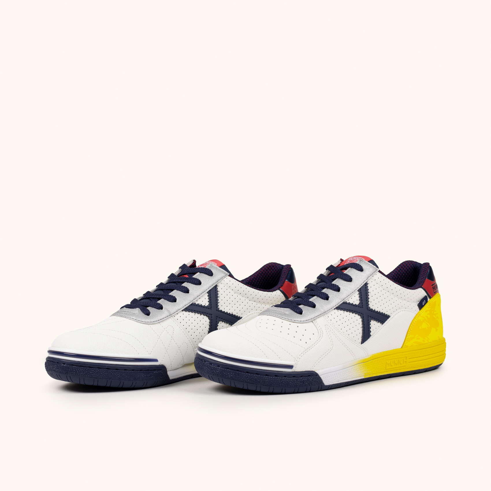 MUNICH G-3 451 Zapatillas de Fútbol Sala Técnicas Blanco y Multicolor 5/5