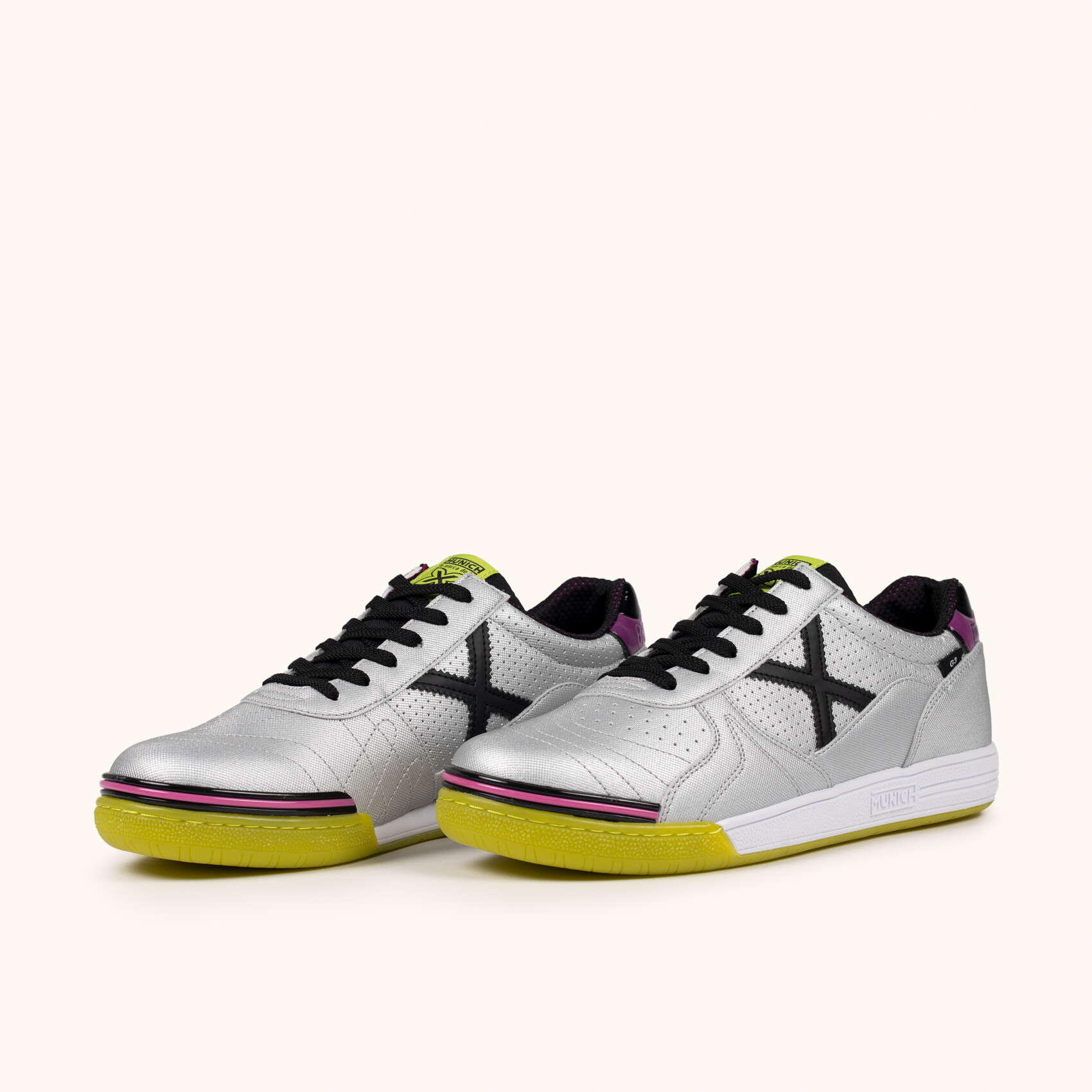 MUNICH G-3 453 Zapatillas de Fútbol Sala Profesionales Blanco y Negro 5/5