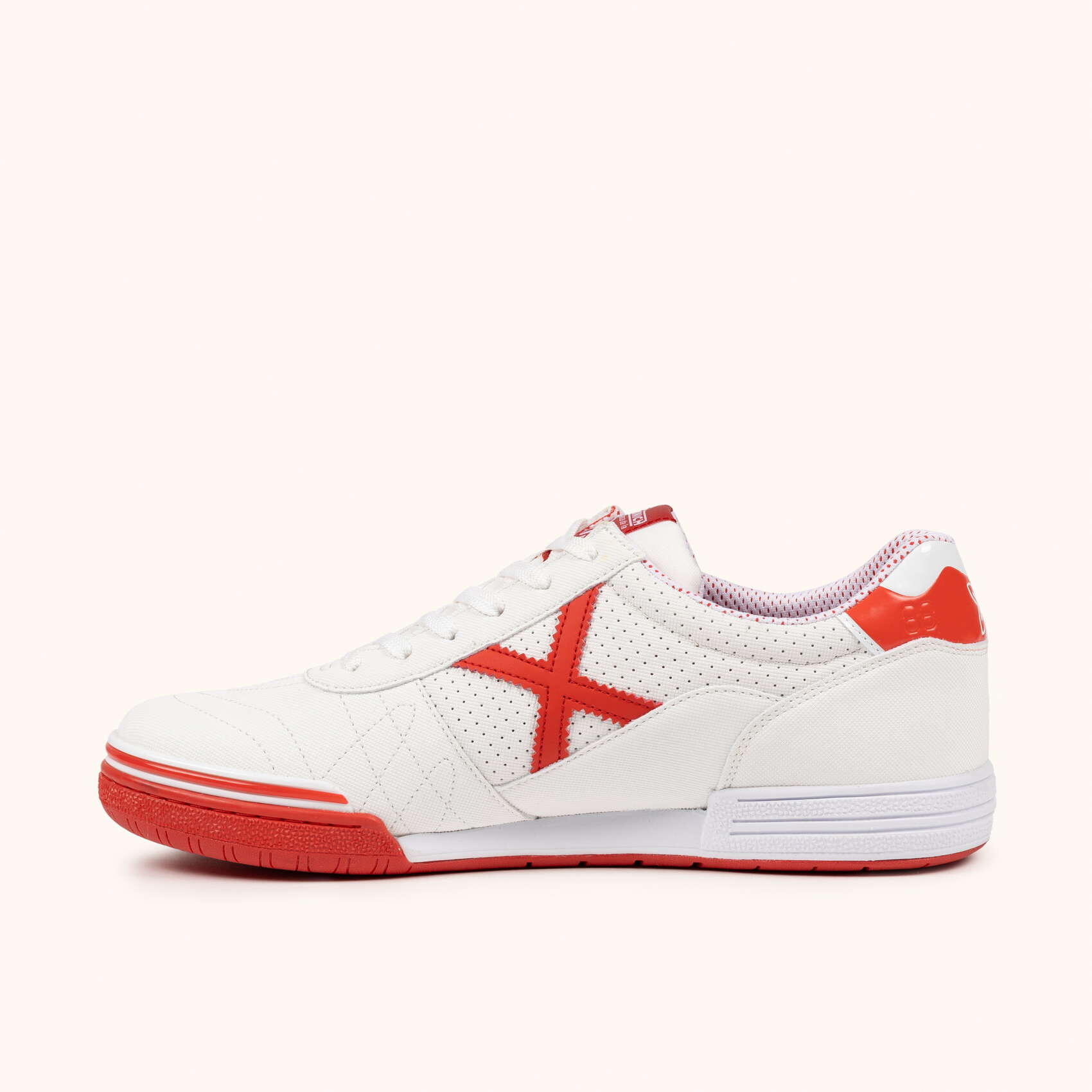 MUNICH G-3 455 Zapatillas de Fútbol Sala Técnicas Blanco y Rojo 3/5