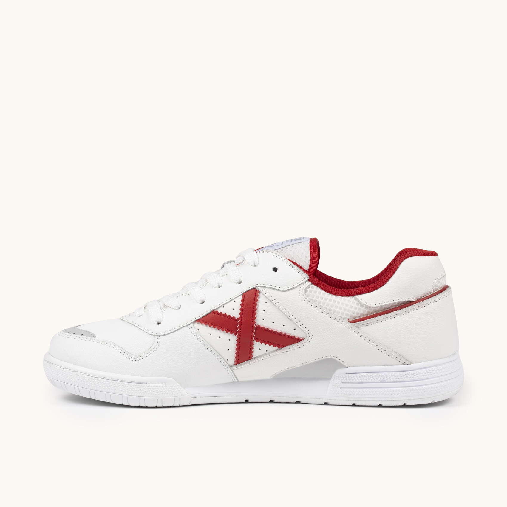 MUNICH CONTINENTAL V2 70 Sneakers Calcio a 5 Professionali Bianco e Rosso 3/5
