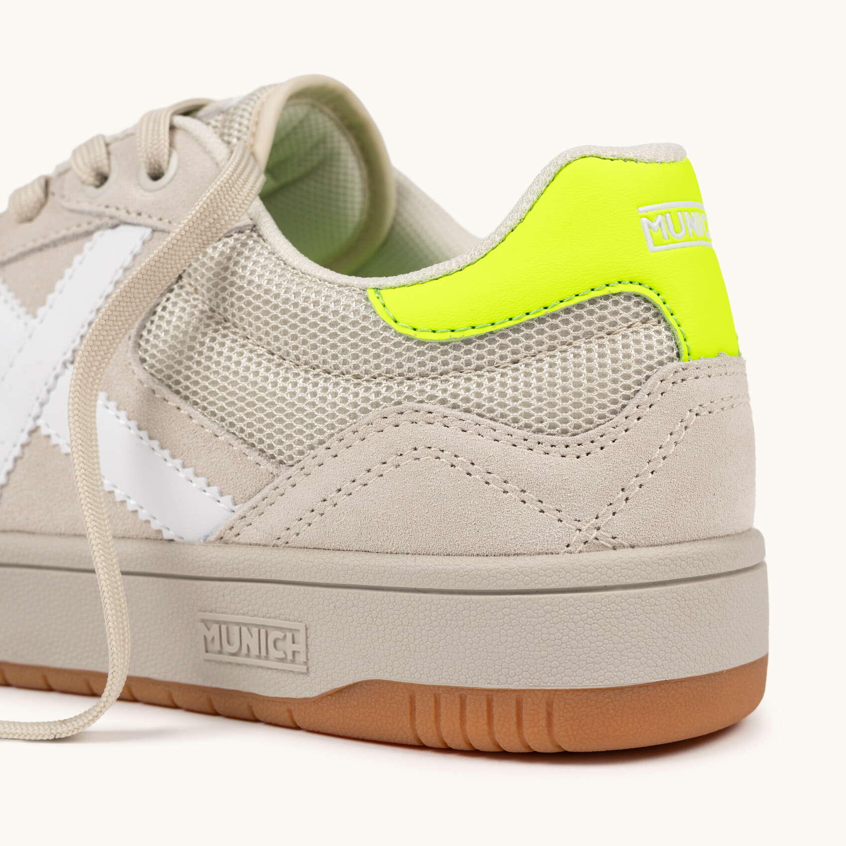MUNICH STILO 09 Sneaker Contemporánea Beige y Flúor 2/5