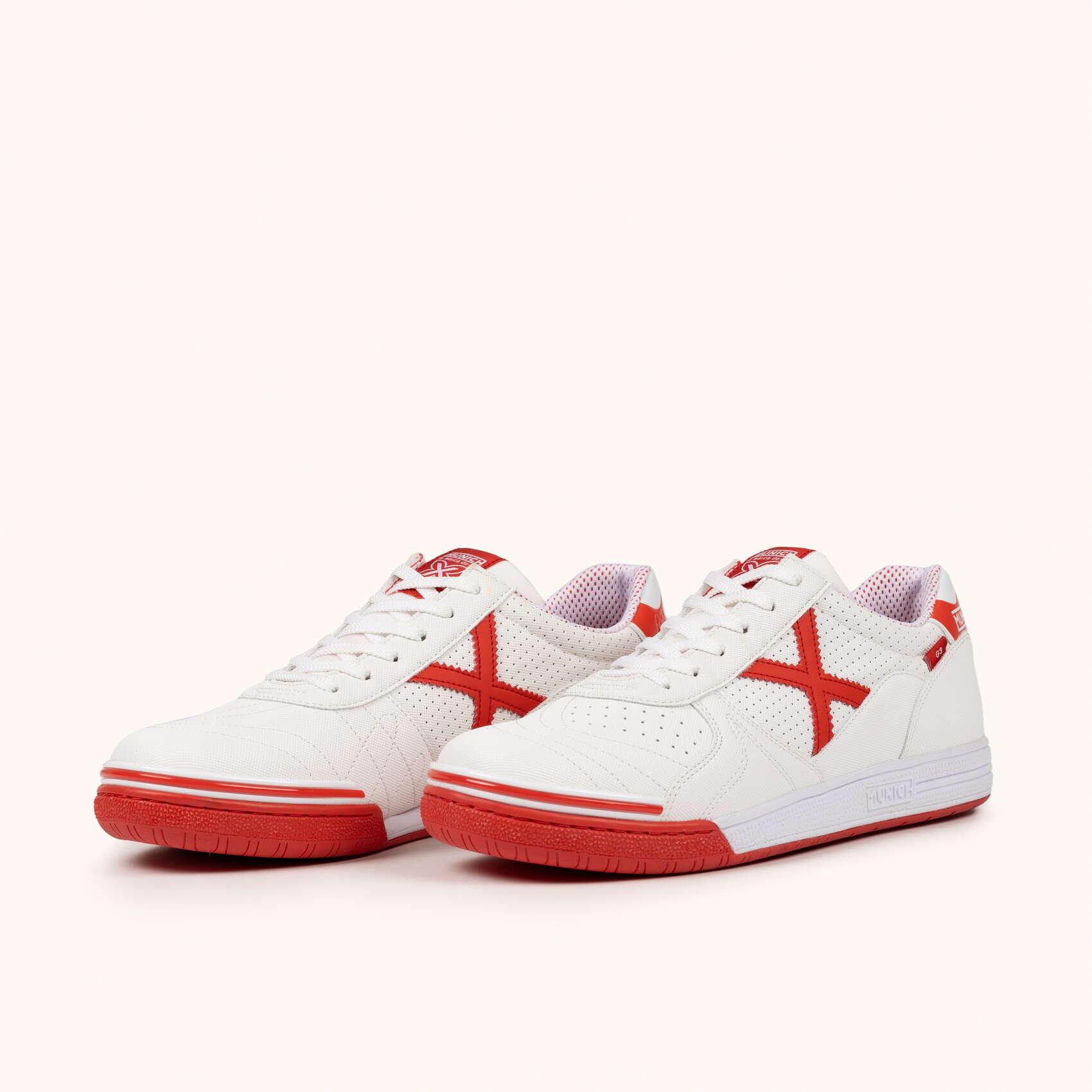 MUNICH G-3 455 Zapatillas de Fútbol Sala Técnicas Blanco y Rojo 5/5