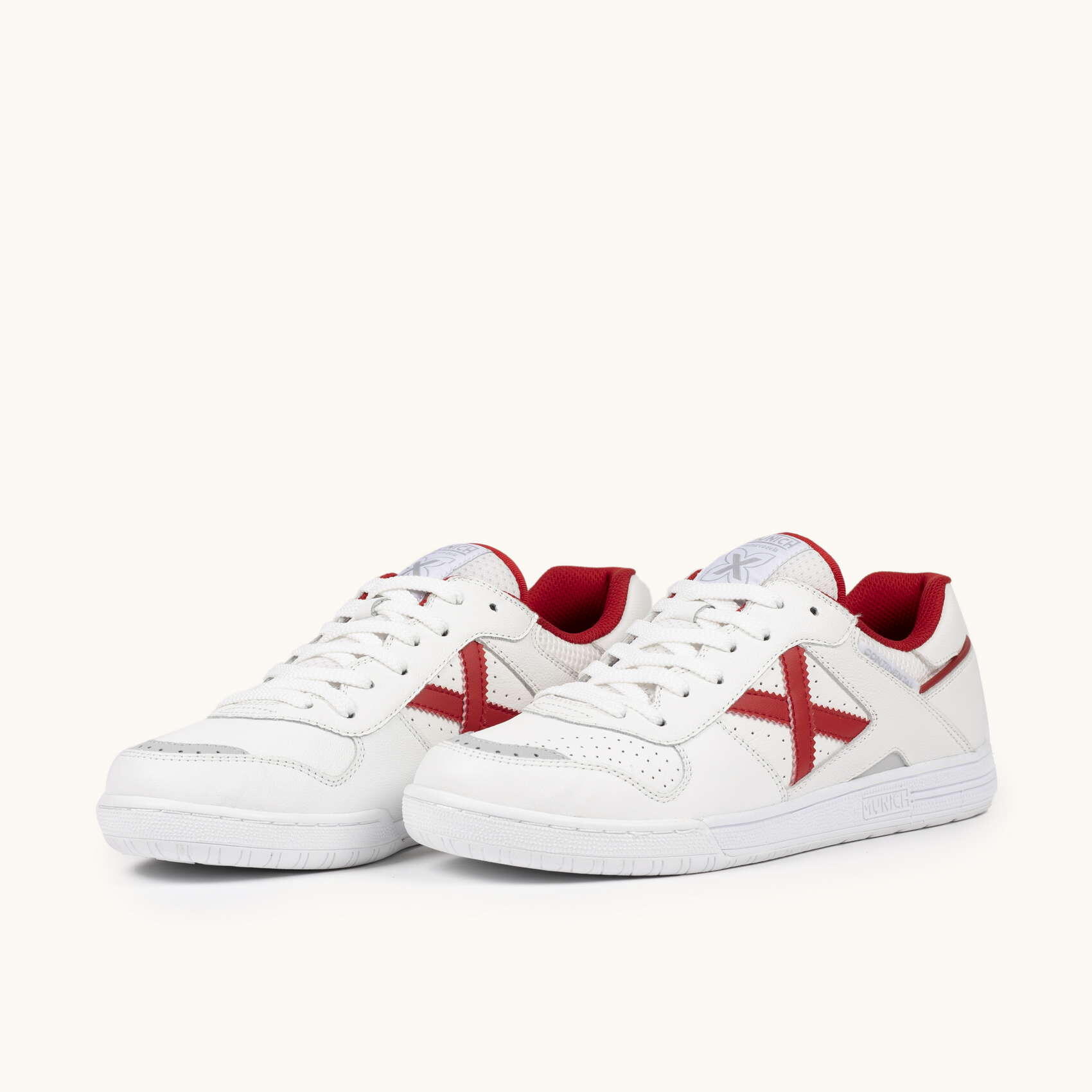 MUNICH CONTINENTAL V2 70 Sneakers Calcio a 5 Professionali Bianco e Rosso 5/5