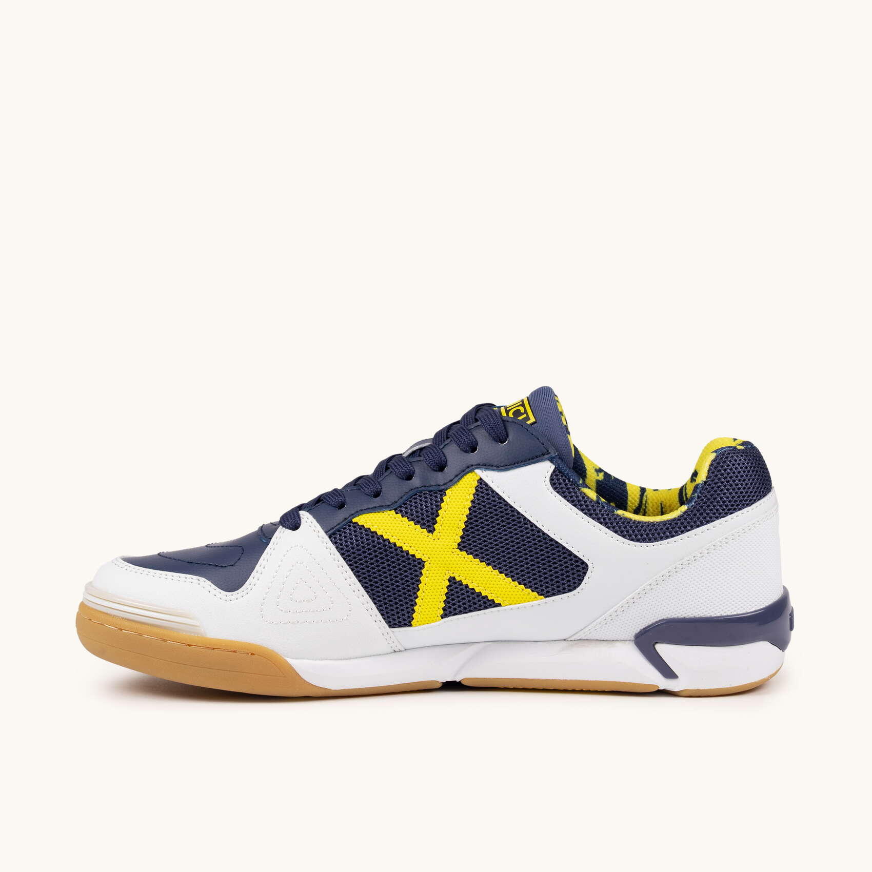 MUNICH ONE 78 Zapatillas de Fútbol Sala Ultra Ligeras Marino y Amarillo 3/5